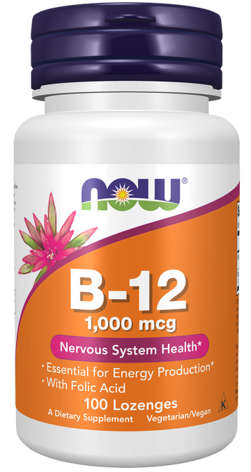 Now Foods, B-12 1000mcg, 100 Lozenges