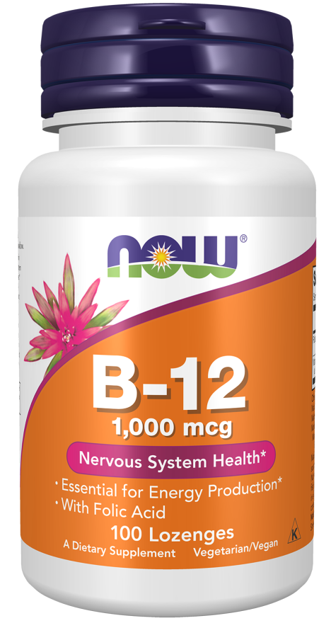 Now Foods, B-12 1000mcg, 100 Lozenges
