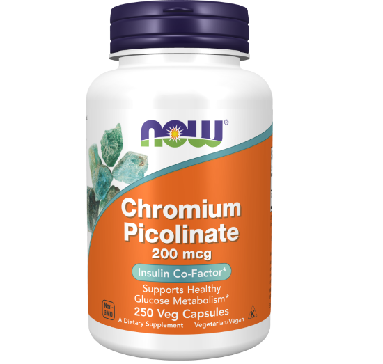 NOW FOODS CHROME PICOLINATE 200mcg 100 caps