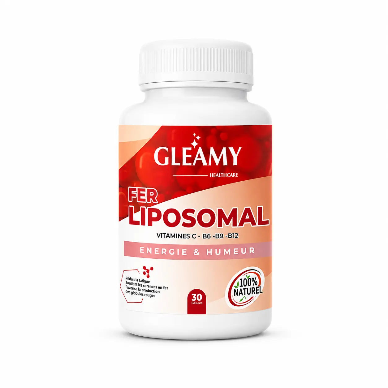 GLEAMY FER LIPOSOMAL Énergie Et Humeur  30 Gélules